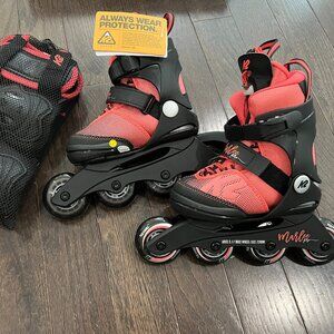K2 Girls Marlee Pro Pack Roller blades adjustable size 11-2